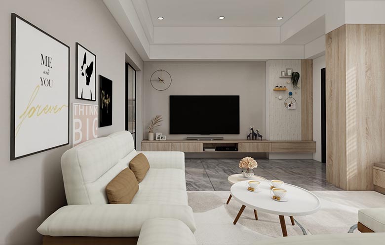 奶咖色,客廳設(shè)計